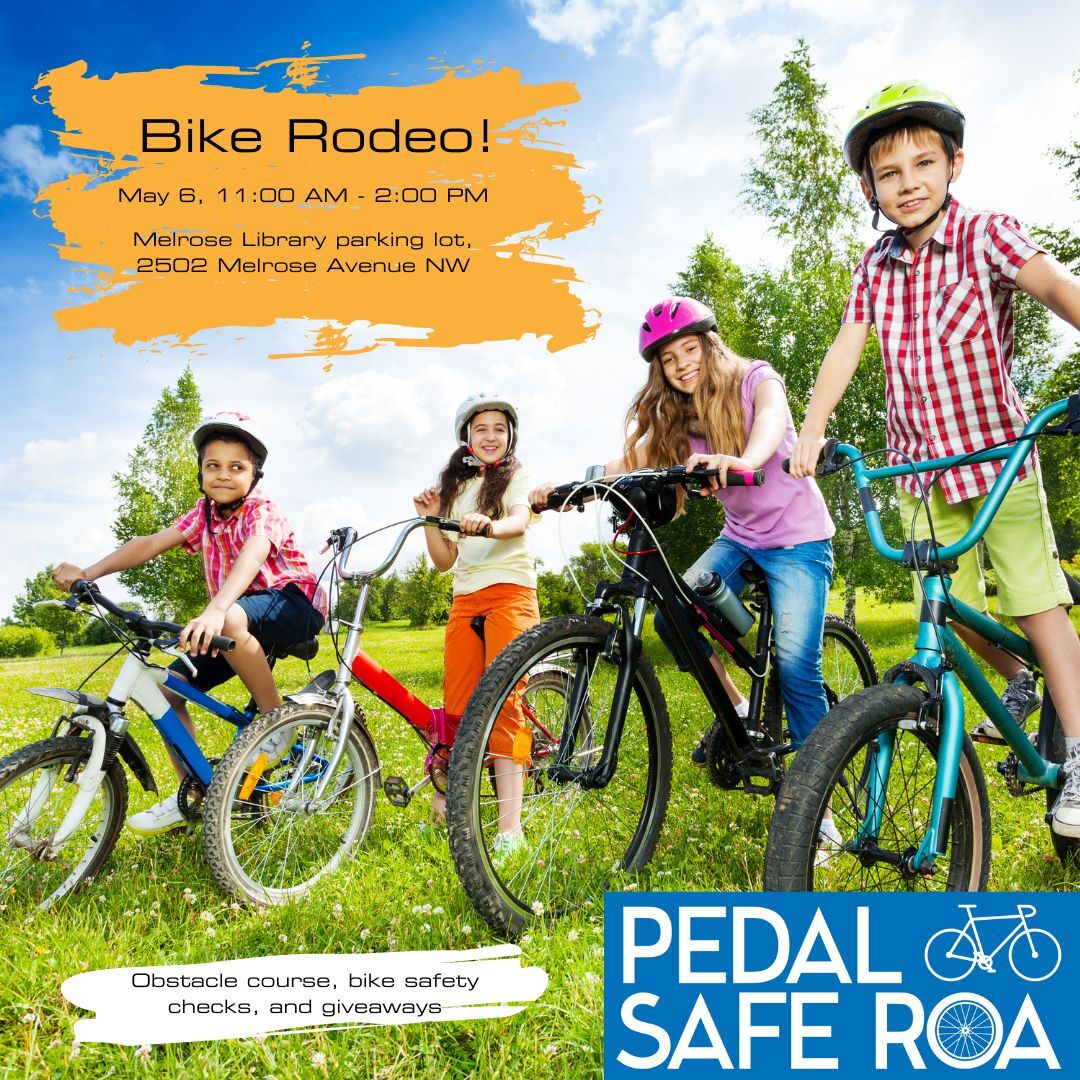 Saturday, May 6: Bike Rodeo at Melrose Public Library!